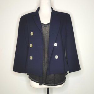 Ralph Lauren Navy Double Breasted Wool Blazer